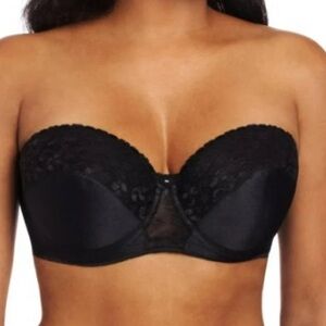 CARNIVAL black full bust 36DDD strapless underwire bra style 123 NWT